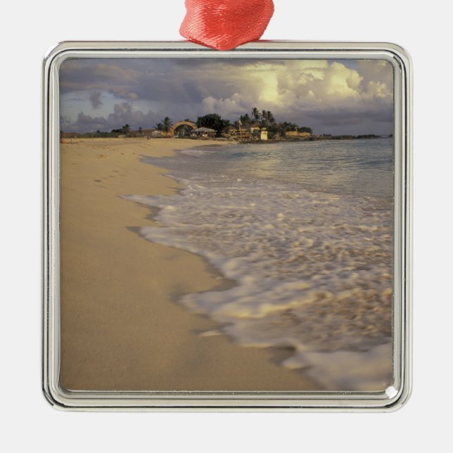 Caribbean, St. Martin (St. Maarten). Maho Bay Metal Ornament (Front)