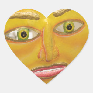 Caribbean Sun Heart Sticker