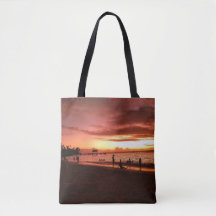 Caribbean Sunset Glow Tote Bag