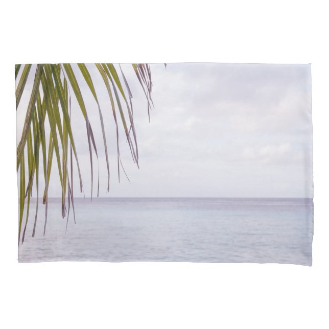 Caribbean Sunset Ocean Palm 5 Pillowcase (Front)