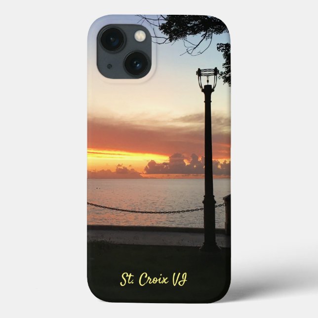Caribbean Sunset Tropical Ocean Personalize  Case-Mate iPhone Case (Back)