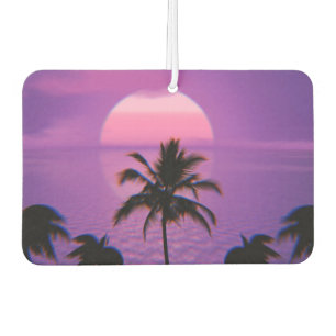 Caribbean Sunset Vaporwave Aesthetic Retro 80s 90s Air Freshener