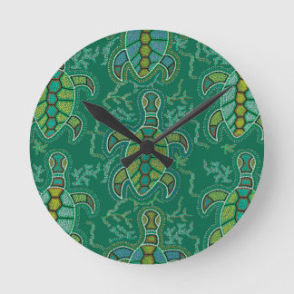 Caribbean Tortuga Round Clock
