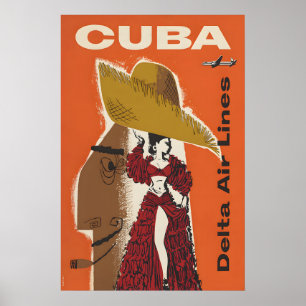 Caribbean Travel Poster - Delta Airlines