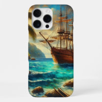 Caribbean/tropical beach ship art
