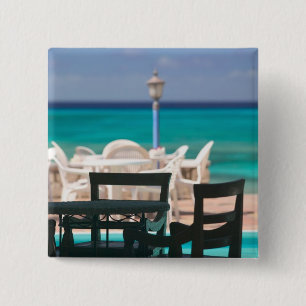 Caribbean, TURKS & CAICOS, Grand Turk Island, 2 Inch Square Button