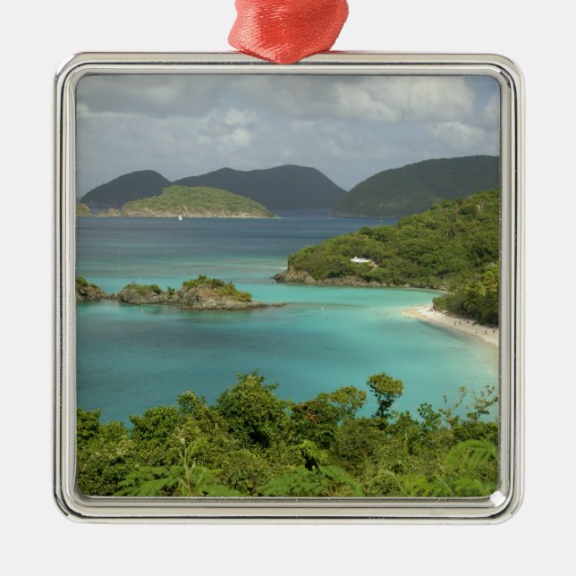 Caribbean, U.S. Virgin Islands, St. John, Trunk Metal Ornament (Front)