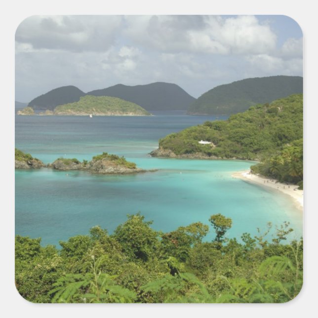 Caribbean, U.S. Virgin Islands, St. John, Trunk Square Sticker (Front)