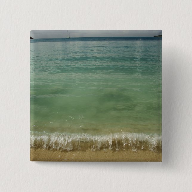 Caribbean, U.S. Virgin Islands, St.Thomas, 4 2 Inch Square Button (Front)