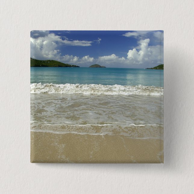 Caribbean, U.S. Virgin Islands, St.Thomas, 6 2 Inch Square Button (Front)