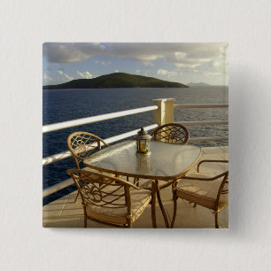 Caribbean, U.S. Virgin Islands, St. Thomas. View 2 Inch Square Button