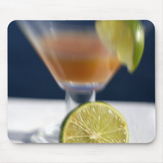 Caribbean, Virgin Islands. Tropical rum punch, Mouse Pad (Front)