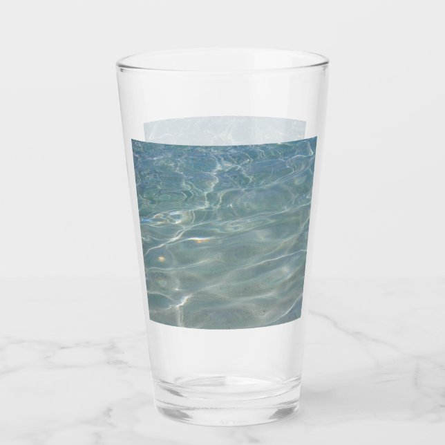 Caribbean Water Abstract Blue Nature Glass (Front)