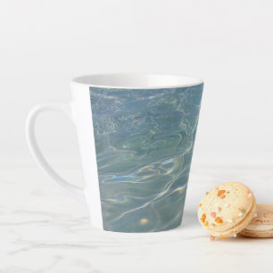 Caribbean Water Abstract Blue Nature Latte Mug