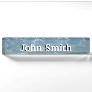Caribbean Water Abstract Blue Nature Nameplate