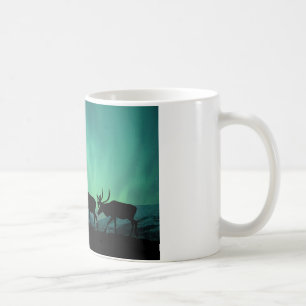 Caribou and Northern Lights Coffee Mug