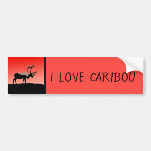 Caribou at Sunset - Original Wildlife Art Bumper Sticker