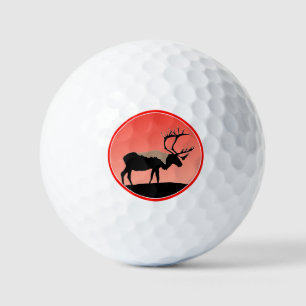 Caribou at Sunset - Original Wildlife Art Golf Balls