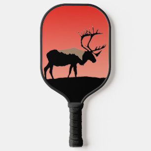 Caribou at Sunset  - Original Wildlife Art Pickleball Paddle