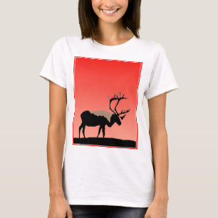 Caribou at Sunset - Original Wildlife Art T-Shirt