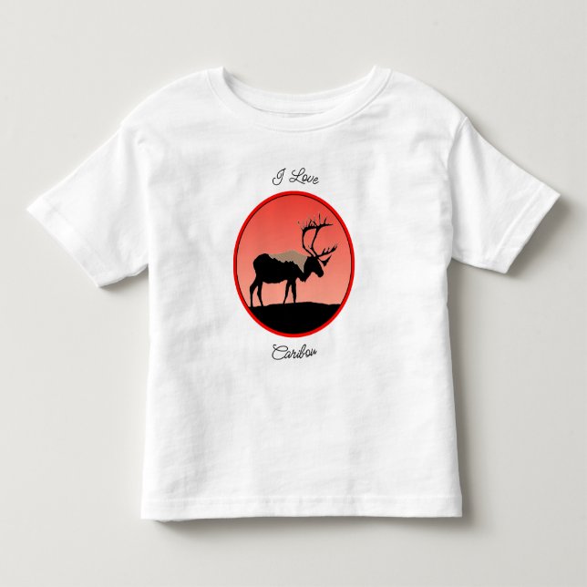 Caribou at Sunset  - Original Wildlife Art Toddler T-shirt (Front)