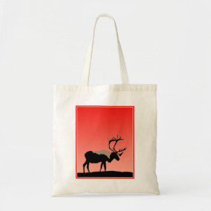 Caribou at Sunset - Original Wildlife Art Tote Bag