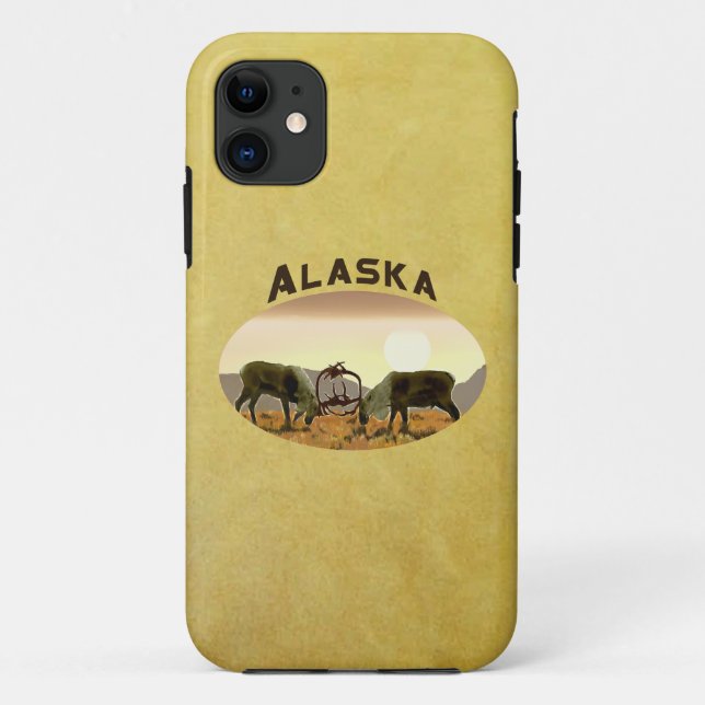 Caribou Duel - Alaska Case-Mate iPhone Case (Back)