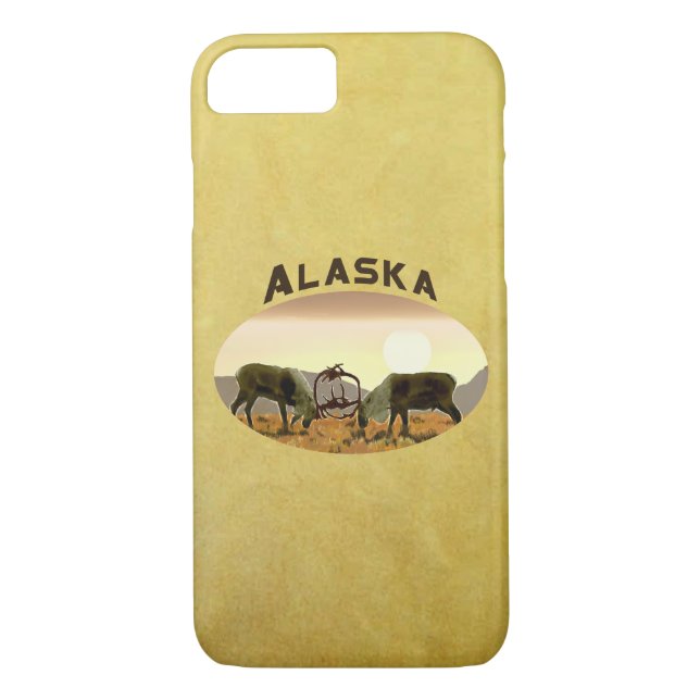 Caribou Duel - Alaska Case-Mate iPhone Case (Back)