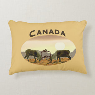 Caribou Duel - Canada Accent Pillow