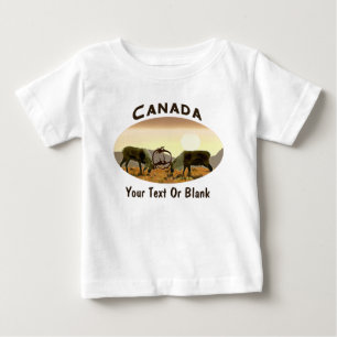 Caribou Duel - Canada Baby T-Shirt