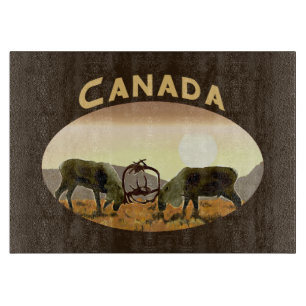 Caribou Duel - Canada Cutting Board