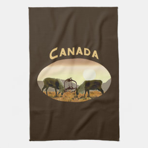 Caribou Duel - Canada Kitchen Towel