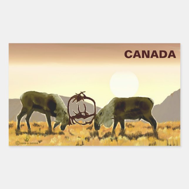 Caribou Duel - Canada Sticker (Front)