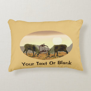 Caribou Duel Decorative Pillow