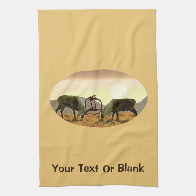 Caribou Duel Kitchen Towel (Vertical)