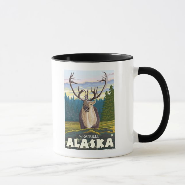 Caribou in the Wild - Wrangell, Alaska Mug (Right)