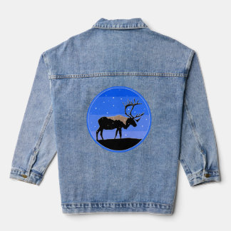 Caribou in Winter - Original Wildlife Art Denim Jacket