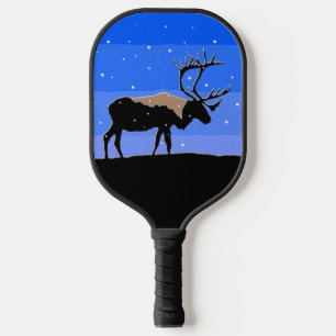Caribou in Winter  - Original Wildlife Art Pickleball Paddle