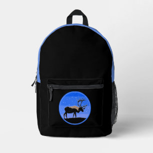 Caribou in Winter - Original Wildlife Art Printed Backpack