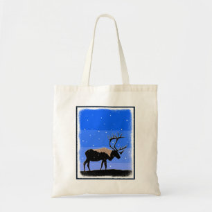 Caribou in Winter - Original Wildlife Art Tote Bag