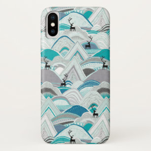 caribou mountains blue Case-Mate iPhone case