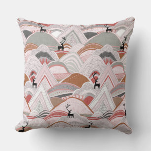 caribou mountains sienna throw pillow