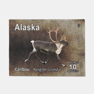 Caribou (Reindeer) - Alaska Postage Doormat