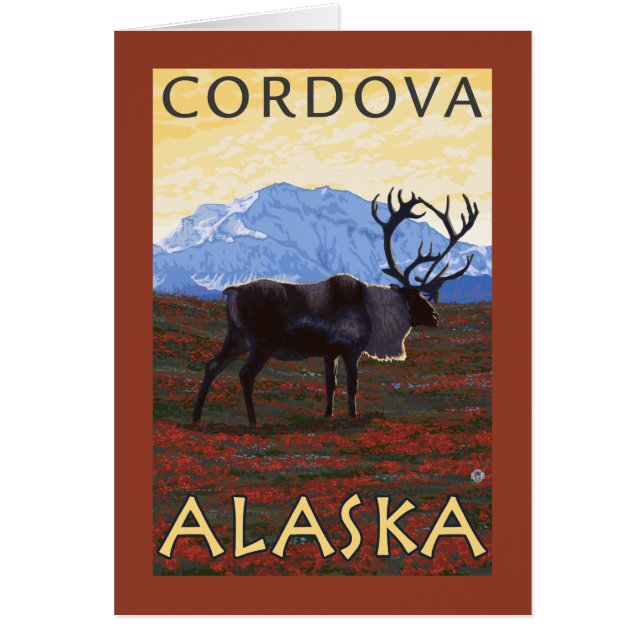 Caribou Scene - Cordova, Alaska (Front)