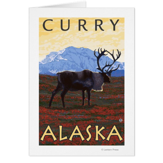 Caribou Scene - Curry, Alaska (Front)