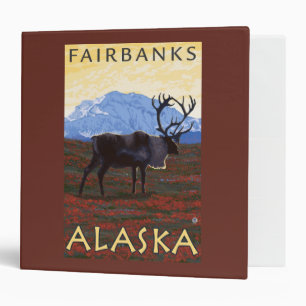 Caribou Scene - Fairbanks, Alaska Binder