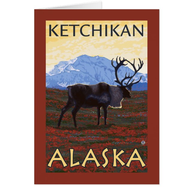 Caribou Scene - Ketchikan, Alaska (Front)