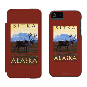 Caribou Scene - Sitka, Alaska Incipio Watson™ iPhone 5 Wallet Case