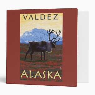 Caribou Scene - Valdez, Alaska Binder
