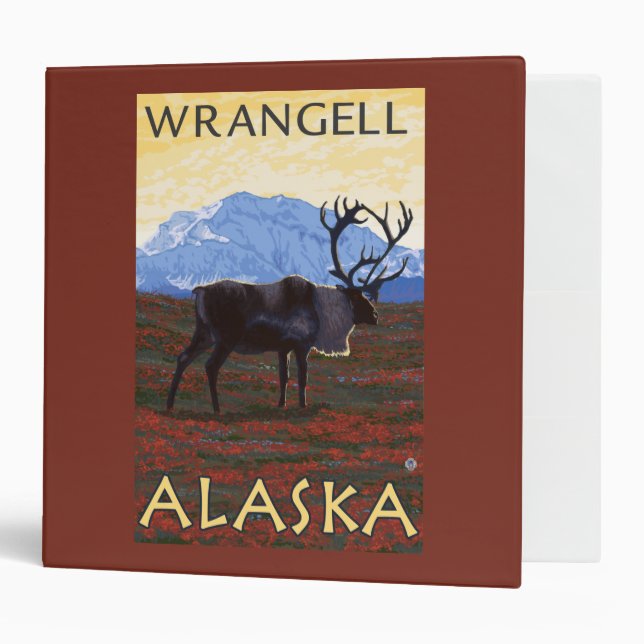 Caribou Scene - Wrangell, Alaska Binder (Front/Inside)